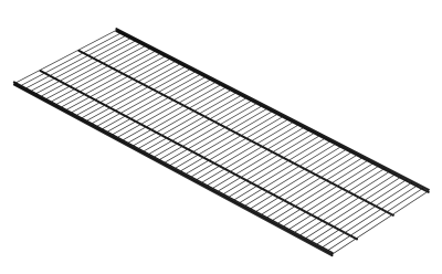 L99124BL Сеточная полка 1203х406мм черная