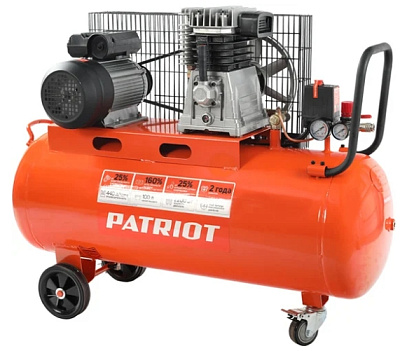 Поршневой ременной компрессор PATRIOT PTR 100-440I 330 л/мин 2.2кВт 10 бар 100л