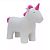 2500000043741 Пуф Leset Unicorn Единорог 95х40х75см, цвет белый-розовый