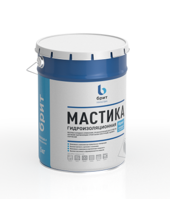 Мастика гидроизоляционная битумно-полимерная Брит Изоляция-Р 5кг