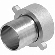 Штуцер для садового шланга 1/2" с нак. гайкой 1/2" внутр. и упл. прокладкой, латунь