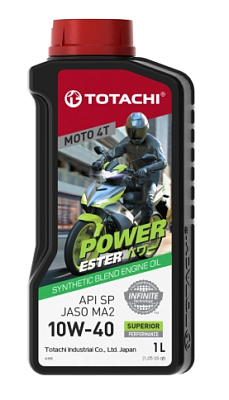 Масло моторное TOTACHI Moto 4TPower Ester Synthetic Blend 10W-40 API SP, JASO MA2 1л