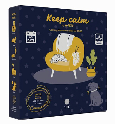 Феромон успокаивающий KEEP CALM для СОБАК ошейник серый 1 шт Mpets