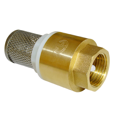 Клапан обратный 1/2" с пластиковым сердечником, с сеткой, AQUALINK