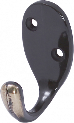 LK0102AB Крючок одинарный, средний, антик латунь