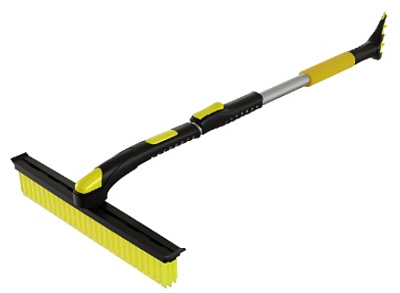 Щетка для снега со скребком телескоп. с силиконовой щетиной Kessler 94-128см