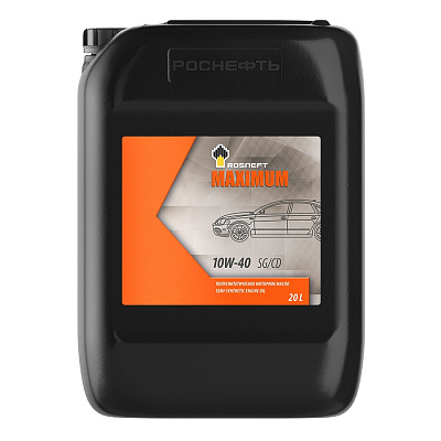 Масло моторное 10W40 Rosneft Махimum (завод АНХК) SG/CD П/Синтетическое 20л