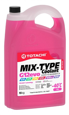 Антифриз розовый TOTACHI MIX-TYPE COOLANT -40C G12evo 5кг