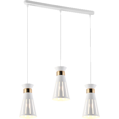 Светильник подвесной (подвес) Rivoli Angeline 5110-203 3хЕ27 60 Вт лофт-кантри белый, золотистый