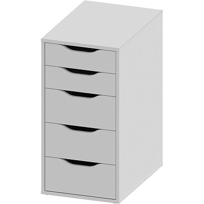 Комод "Ингар" 5 ящиков 36x71x53 см, цвет: белый