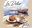 Картина интерьерная "Dolce vita-1" 30х30 см