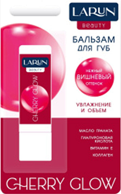 Бальзам для губ LARUN 3.6г с эффектом Cherry Glow
