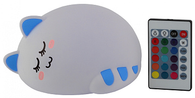 Ночник настольный белый с синим NLED-415-2W-BU
