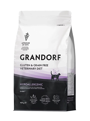 Корм Grandorf Vet д/кош Hypoallergenic при аллергии Кролик 400г