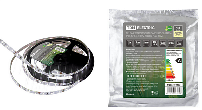 С Лента светодиодная 12В  4,8Вт/м 60Led/м IP20 3000К SMD2835-60 (5 м) TDM