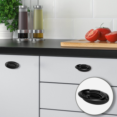 9867362 Ручка-кнопка CAPPIO RK130 мебельная, цвет черный1