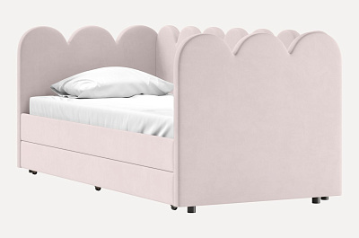Кровать Табби 90 Velvet Rose 103х212см (без подъемного механизма) цвет:розовый (к-т из 4)
