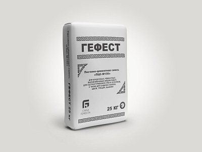 Песчано-цементная смесь ГЕФЕСТ «М-150» 25кг