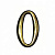 Номер  дверной "0" пластик  PB (золото) MARLOK