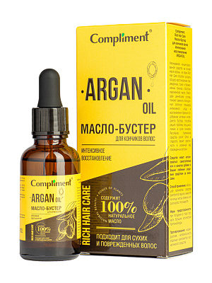 Масло-бустер д/кончиков волос Compliment Rich Hair Интенсивное восстановление ARGAN OIL 27мл не марк