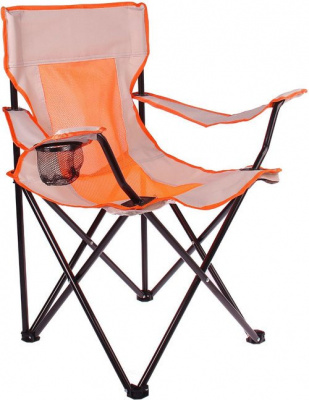 Стул туристический, складной с подстаканником 50х50х80 см, до 100 кг       