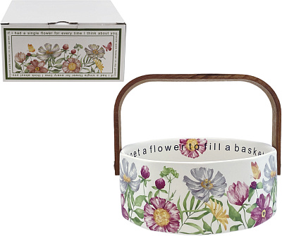 Конфетница Garden flowers с ручкой d15см, 800мл