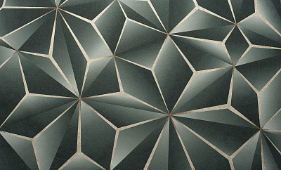 Обои флизелиновые "Kaleidoscope", мотив зелёный 1,06х10 м  