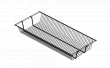 Полка-корзина сеточная 903x406x118 мм черный