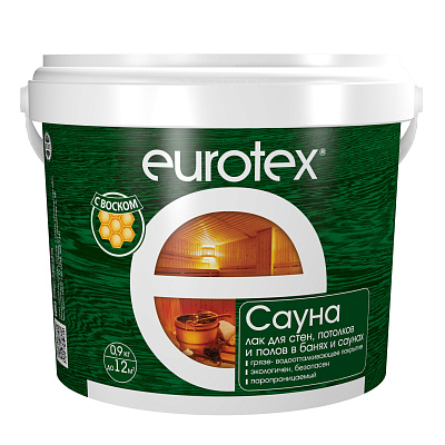 Лак защитный для дерева Eurotex-Сауна 0,9л