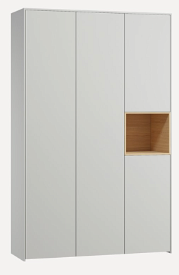 Шкаф распашной Висмар 3-153x240см без доводчиков, цвет: пепельный (к-т из 4-х)