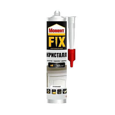 Клей "Момент FIX Кристал", 185 г. (туба)