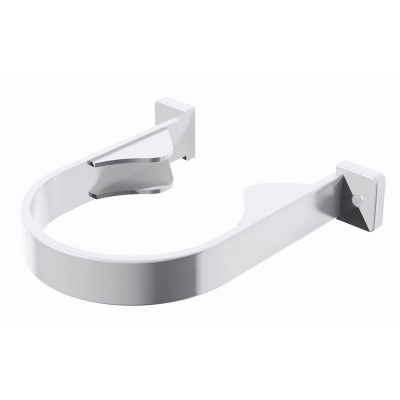 Хомут трубы ПВХ белый