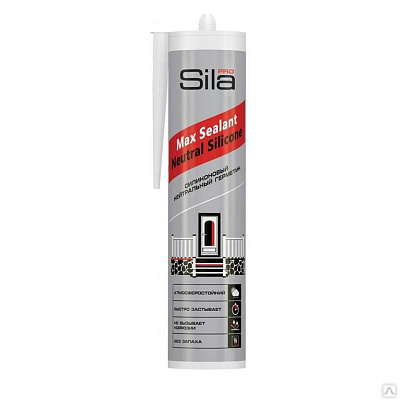 Герметик Sila PRO Max Sealant, Neutral Silicone, силико. нейтральный, бесцветный, 280 мл не марка
