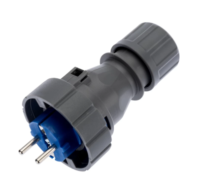 111-013 Прямая влагозащищенная вилка 2P+РE REXANT, 16 А, IP68