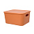 Fancy-hh101-S Корзина пластиковая для хранения Оптима, Д285 Ш220 В145, оранжевый