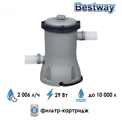 Фильтр-насос c картриджем тип (ll), 220-240V, 2006 л/ч 58383       