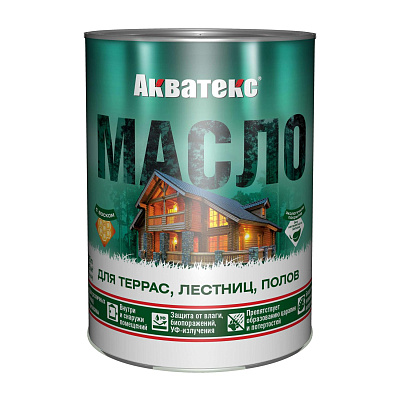Масло для для террас, лестниц, полов Акватекс тик 2,5л