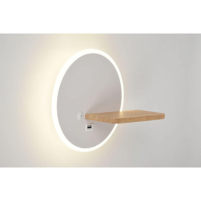 Светильник настенный Rivoli Anastasia 6154-401 светодиодный LED 22 Вт 4000 К с выключателем белый