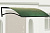 Козырек из поликарбоната LAKSI навесной 1400 (1300)*920*350(280) мм зеленый