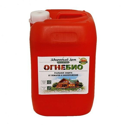Средство деревозащитное Здоровый Дом (Лакра) ОГНЕБИО с ИНДИКАТОРОМ, 9кг