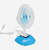 Вентилятор настольный, LuazON LOF-04, 15 Вт, 15 см, 2 режима, пластик, бело-голубой