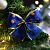 Бант праздничный "Горошек", синий в золотой горошек, 14 х 10 см 