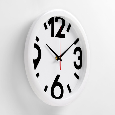 2436369 Часы настенные Классика, белый d-28 см1