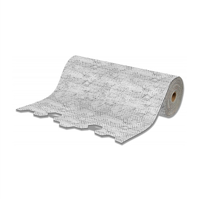 Дорожка вырезная icarpet PRINT антискользящая 1,00 м "Соты Омега" светло-серый (142)