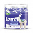 Бумага туалетная Snow Lama Standart 2сл белая 4рул