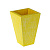 Ящик-конус подарочный жёлтый-белый, 13 х 20 х 7 см   