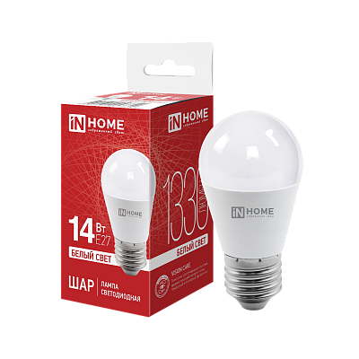 Лампа светодиодная LED-ШАР-VC 14Вт 230В E27 4000K 1330Лм IN HOME