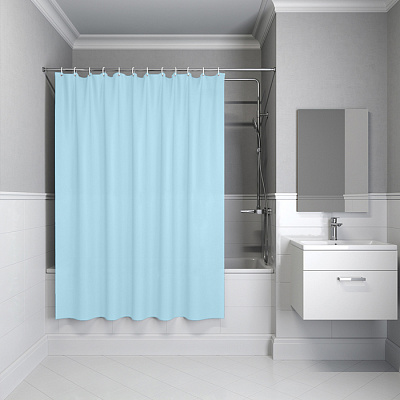 Штора для ванной 180*200 см (голубой), IDDIS, P07PE18i11