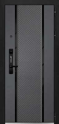 Дверь метал. Eclat 3 2050*960 R (правая) Мист/Графит нубук