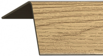 Угол с тиснением текстурный 25*25*2700 №165(дуб коньячный )